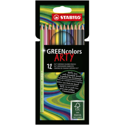 Crayon de couleur STABILO Greencolors 6019/12-1-20 étui 12 couleurs