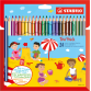 Crayons de couleur STABILO 203 Trio thick assorti blister 24 piècerti
