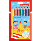 Crayon de couleur STABILO 203 Trio thick assorti étui carton 12 piècess