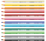 Crayon de couleur STABILO 203 Trio thick assorti étui carton 12 piècess