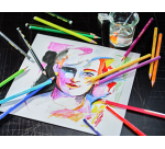 Crayon de couleur STABILO 1612 Aquacolor assorti boîte 12 pièces