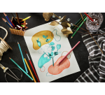 Crayon de couleur STABILO 1612 Aquacolor assorti boîte 12 pièces