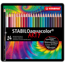 Kleurpotloden STABILO 1624 aquacolor assorti blik à 24 stuks