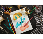 Crayon de couleur STABILO 1624 Aquacolor assorti boîte 24 pièces