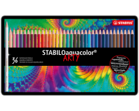 Kleurpotloden STABILO 1636 aquacolor assorti blik à 36 stuks