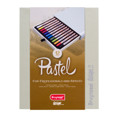 Crayon pastel Bruynzeel Design set 12 pièces assorti