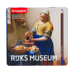 Crayon de couleur Bruynzeel Rijksmuseum J. Vermeer set 24 pièces assorti