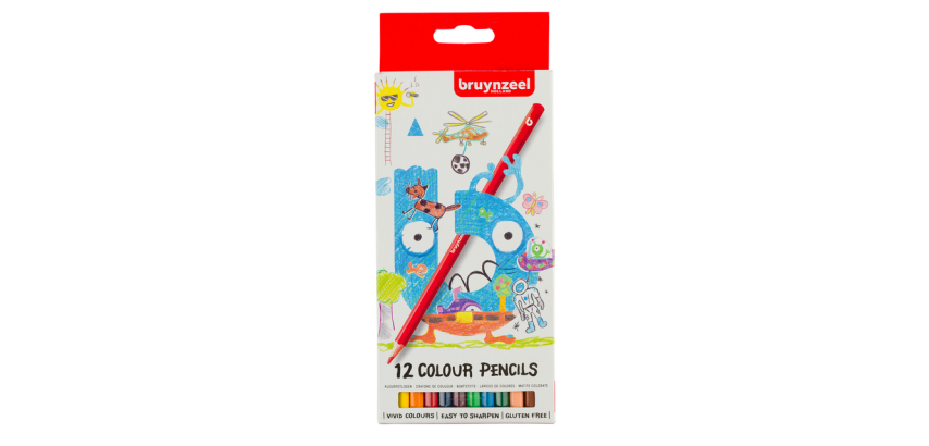 Crayon de couleur Bruynzeel Kids set 12 couleurs