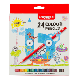 Kleurpotloden Bruynzeel Kids blister à 24 stuks assorti