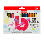 Bruynzeel Kids Dicke & Kurze Buntstifte Set 20 Farben