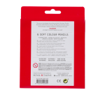Crayon de couleur Bruynzeel Kids Soft + taille-crayon 6 couleurs