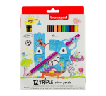 Bruynzeel Kids Colored Pencil Triple Set 12 Colors