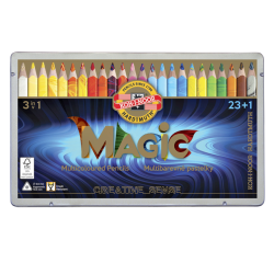 Kleurpotloden Koh-i-Noor Jumbo Magic doos 24  kleuren