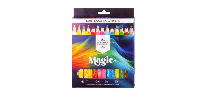 Koh-I-Noor Jumbo Magic Buntstifte, 13 Farben Box