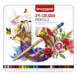 Crayons de couleur Bruynzeel Expression Colour Boîte de 24 pièces