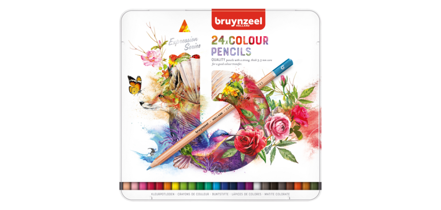 Crayon de couleur Bruynzeel Expression boîte 24 couleurs