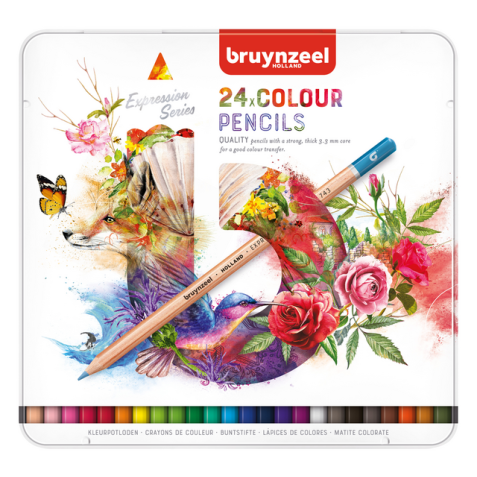 Crayons de couleur Bruynzeel Expression Colour Boîte de 24 pièces