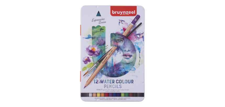 Bruynzeel Expression Watercolor Pencil Metal Box 12 Colors