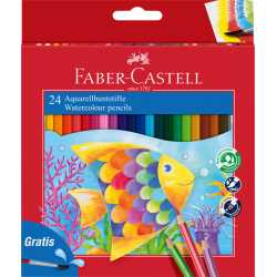 En_lapices de colores faber castell acuarelables caja de 24 unidades colores surtidos