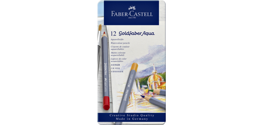 Faber-Castell Aquarell-Buntstifte, sortiert, 12er Schachtel