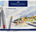 Crayons de couleur Faber-Castell Goldfaber Aquarelle assorti boîte 24 pièces