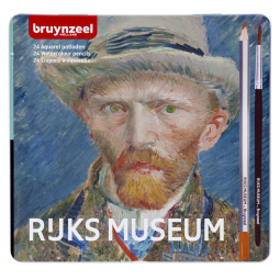 Kleurpotloden Bruynzeel aquarel  Van Gogh blik à 24 stuks assorti