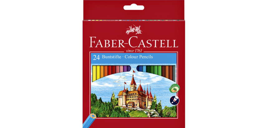 Crayon de couleur Faber-Castell assorti set 24 pièces