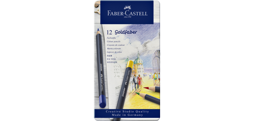 Kleurpotloden Faber-Castell Goldfaber assorti blik à 12 stuks