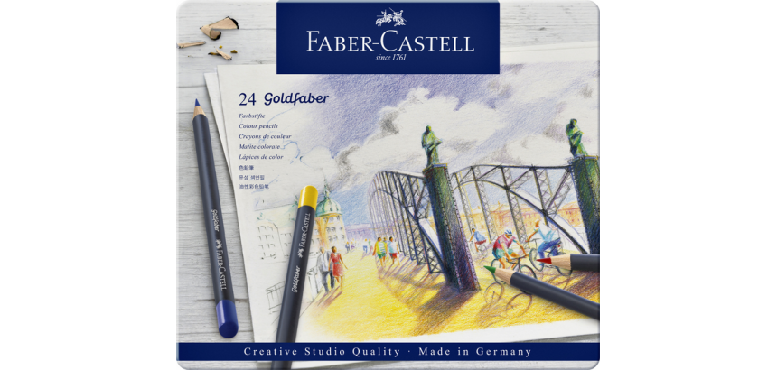 Faber-Castell Buntstifte Goldfaber Box 24 Stück sortiert