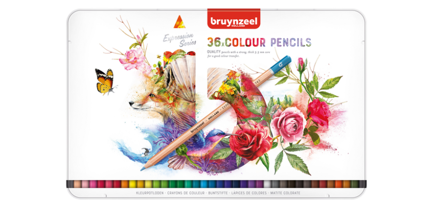 Kleurpotloden Bruynzeel Expression assorti blik à 36 stuks
