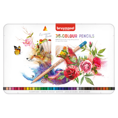 Crayons de couleur Bruynzeel Expression Colour assorti boîte 36 pièces