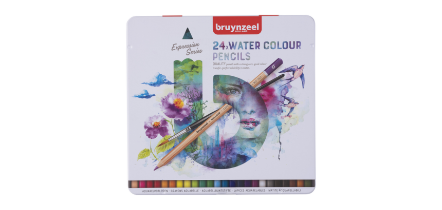 Bruynzeel Expression Watercolor Pencil Metal Box 24 Colors