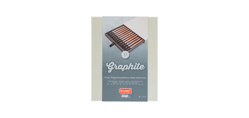 Crayon graphite Bruynzeel Design boîte luxueuse 12 duretés gris