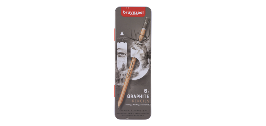 Bruynzeel Expression Graphitstifte Set 6 Härten Grau