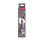 Bruynzeel Teens HB Graphitstift mit Radiergummi, 12er-Set, grau