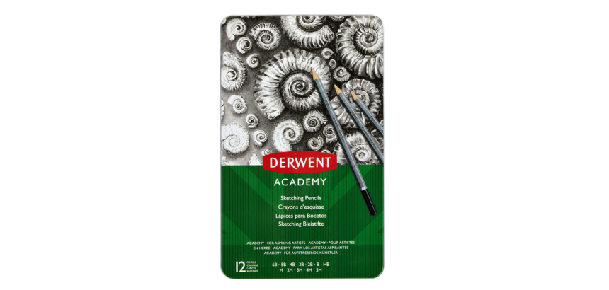 Crayon Derwent Academy 6B5H boîte 12 pièces dureté assortie