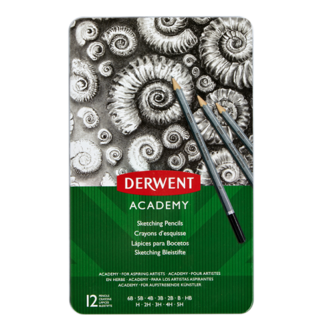 Crayon Derwent Academy 6B5H boîte 12 pièces dureté assortie