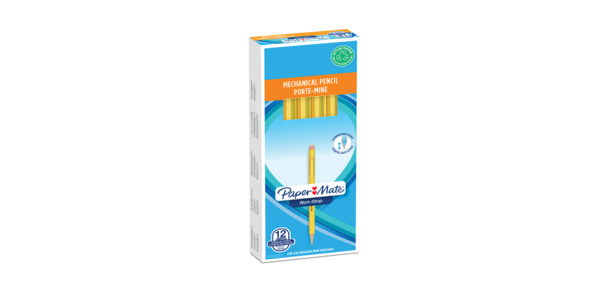 Paper Mate Non-Stop HB Pencil with Yellow Clip and Eraser