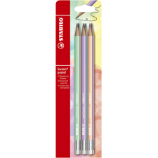 Crayon graphite STABILO Swano HB avec embout gomme pastel assorti étui 6 pièces