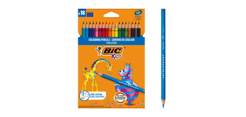 BIC Kids Evolution ECOlutions Colored Pencils blister pack of 18 colors