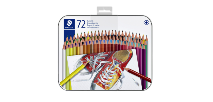 Crayon de couleur Staedtler hexagonal assorti boîte 72 pièces