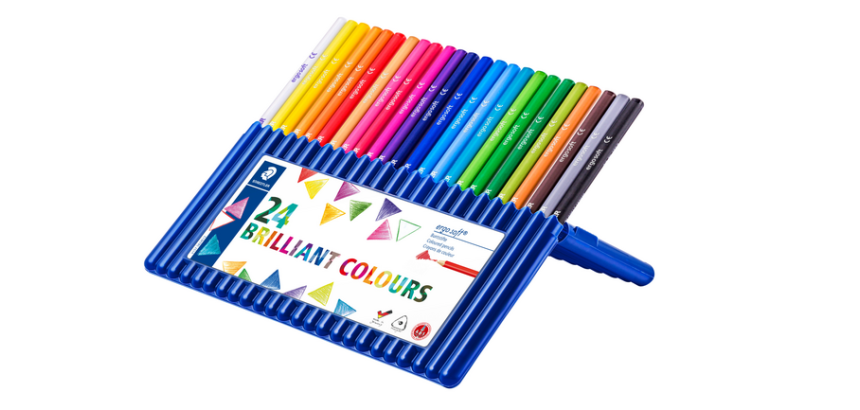 Crayons de couleur Staedtler Ergosoft triangulaire assorti 24pcs
