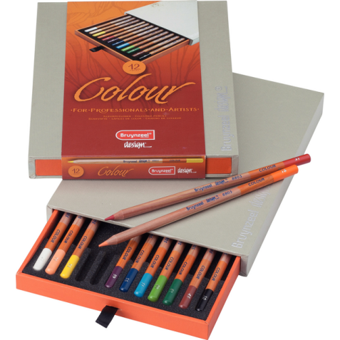 Crayons de couleur Bruynzeel Design set 12 pièces assorti