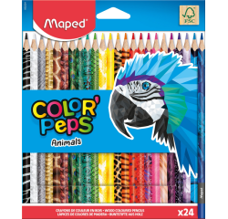 Kleurpotlood Maped Color'Peps Animals set à 24 kleuren