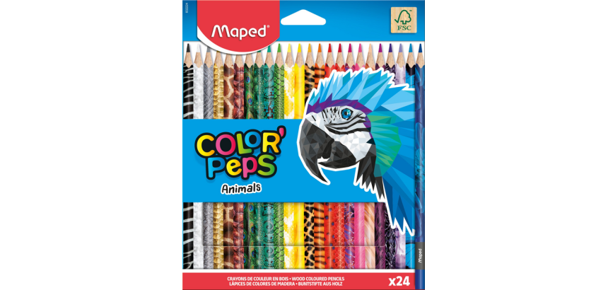 Crayon de couleur Maped Color'Peps Animals set 24 couleurs