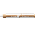 Crayon de couleur STABILO 880 woody 3-en-1 multi-usages blanc