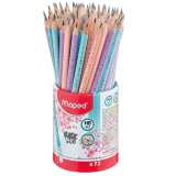 Crayon graphite Maped Black'sPeps embout gomme pot 72 pièces pastel