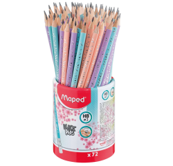 Crayon graphite Maped Black'sPeps embout gomme pot 72 pièces pastel