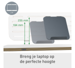 Organisateur de bureau brochable Leitz Ergo avec support ordinateur portable