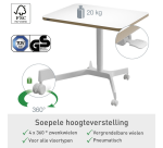 Manual compact desk - sit-stand - white - Leitz Ergo
